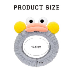 MOMISY Spa Headband for Women, Washable Facial Band, Elastic Hair Band, Makeup Wrap (Mouth-Grey, Free)