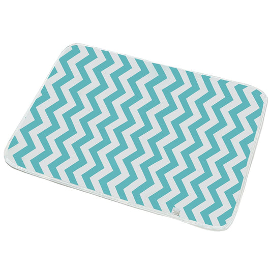 SYGA Baby 1 Piece Small Waterproof Bed Protector Dry Sheet,Washable Reusable Bed Protector_Cyan Waves