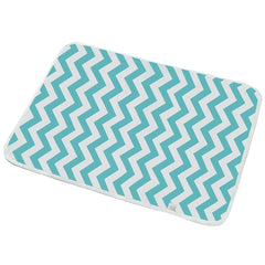 SYGA Baby 1 Piece Small Waterproof Bed Protector Dry Sheet,Washable Reusable Bed Protector_Cyan Waves