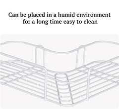 MOMISY Wall Mounted Self Adhesive Corner Shelf for Bathroom Corner/Kitchen Rack Holder with Magic Sticker/Bathroom Organizer Without Drill (4, L Shape White)