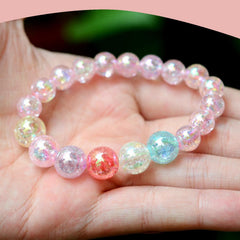 SYGA Children's Girls Necklace Earring Ring Set Jewelry Pearl Necklace Bracelet Set For Kids, Girl, Gift, Party (Rainbow 5Pieces)
