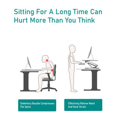 SYGA Height Adjustable Standing Table Computer Lifting Laptop Desk Converter Desk Lifting Legs 80 X 40 X 15 CM (Black)