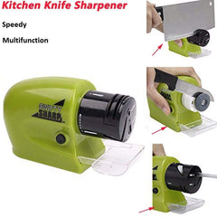 SYGA Electric Knife Sharpener, Multi-Functional Motorized Knife Blade Sharpener, Home Kitchen Knives Sharpening Tool,Portable Knife Grinder for Chef's Top Choice (Green)