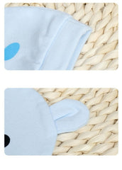 MOMISY 1 Piece Small Cartoon Design Baby Cotton Cap for Newborn Baby Boys and Girls of Age 0 to 6 Months (Cat-Pink)