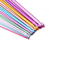 SYGA Crochet Hooks 11 Pack Diverse Size Aluminum Knitting Needles Set (2mm to 8mm)