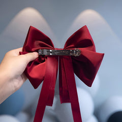MOMISY Bow Shaped Hair Clip, Hair Accessories for Women and Girls (ButterflyMaroon, Free)