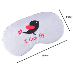 SYGA I Can Fly Brid Cyan Cartoon Gel Ice Sleep Eye Mask Adjustable Head Strap Funny Eye Mask for Sleeping