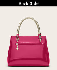 SYGA Women's Glossy Patent Leather Handbag Large Capacity Bag Suitable Gift for a festival,occasion,Birthday(ROSE RED)