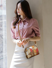 SYGA Women's Crossbody Bag, Colorful Print, Adjustable Strap, Zip Top Closure(Grey)