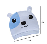 SYGA 1 Piece Small Dog Design Baby Cotton Sleep Cap_Blue