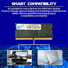 EVM 16GB DDR5 Desktop RAM Memory | 4800MHz | PC5-38400 | Long-DIMM | 288-Pin | CL19 | 1.1V Low Voltage | High Speed Performance | Intel & AMD Compatible | 10 Year Warranty (EVMT16G4800U88P)