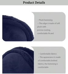 SYGA Winter Men's Trendy Warm Earmuffs Thickened Plush Back-Worn Earmuffs Winter Cold-Proof(Navy Blue)