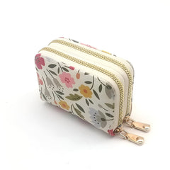 SYGA Women's Zip-Around Wallet with Flower Pattern, multi-card slots and Coin Holder