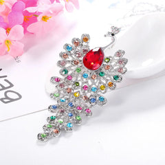SYGA Brooch Pin Fashion Crystal Rhinestone Jewellery Pin Vintage Clothing Accessories Decoration Peacock Brooches For Men's & Women- S254