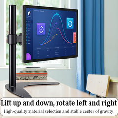 SYGA Monitor Stand Arm Desk Mount Fully Height Adjustable Bracket with C-Clamp & Gronment-Ergonomic 180 Tilt Rotation Suitable for 13 to 30 Inch TV and Monitor Screen (60 CM)