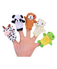 syga Plush Animal Finger Puppets Multi Color - 10 Pieces