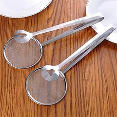 MOMISY Stainless Steel Oil Filter Spoon and Fried Food Clip Mesh Strainer (2)