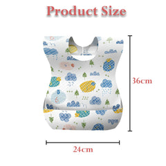MOMISY Disposable Baby Bibs, 20 Pack Soft Travel Bibs for Feeding Infants, Use and Throw Bibs, Toddler Drool Burp Apron, 3 Layer Absorbent Waterproof Bib with 3D Crumb Catcher