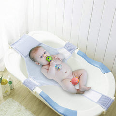 SYGA Bath Seat Support Net Non-Slip Bathtub Sling Shower Mesh Bathing Cradle Rings for Tub (Blue)