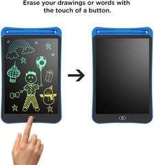 SYGA LCD Writing Pad, 12 inch Kids Doodle & Scribble Boards Erasable Writing Tablet for Kids Adults, Black