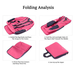 SYGA Outdoor Travel Foldable Backpack Waterproof Backpack With Mini Bag Stay-Clean Backpack for Camping, Hiking, Travelling, Outdoor Activities(Rose Pink)