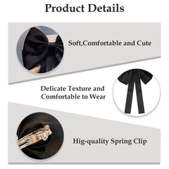 MOMISY Bow Shaped Hair Clip, Hair Accessories for Women and Girls (ButterflyBlack, Free)