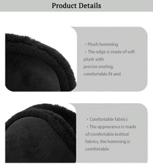 SYGA Winter Men's Trendy Warm Earmuffs Thickened Plush Back-Worn Earmuffs Winter Cold-Proof(Black)