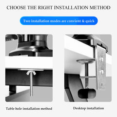 SYGA Monitor Stand Arm Desk Mount Fully Height Adjustable Bracket with C-Clamp & Gronment 180 Tilt Rotation Supports 16 to 31 Inch Monitors and TV (SingleArm Black)