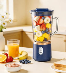 Juicer for Home ^ Lacossi Juicer Mixer Grinder with 1500mAh Battery, 6 Blades 3Gears Fast Blending, 2-Jar Capacity (400ml*2) | 40 Watts Bullet Rechargeable Portable Personal Juicer