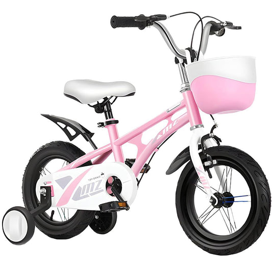 SYGA Bicycles for Kids 3-5 Years Children's Basket Bicycle Magnesium Alloy (12INCH,Pink)