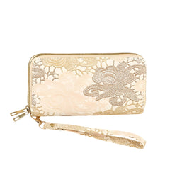 SYGA Women's Zip-Around Wallet with Flower Pattern, Card and Coin Holder
