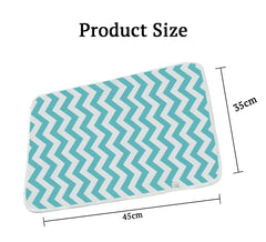 SYGA Baby 1 Piece Small Waterproof Bed Protector Dry Sheet,Washable Reusable Bed Protector_Cyan Waves