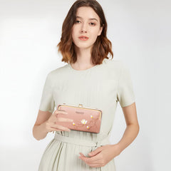 MOMISY Multi-Function Crossbody Bags for Women Mobile Purse Cell Phone Pouch with Adjustable Wide Strap Holder Pocket Small Purse Wallets Sling Bag Mini Shoulder Bags for Ladies Girls (Light Pink)