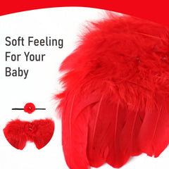 SYGA Newborn Kids Feather Wing Angel Baby Wings with Headband Infants Photography Props Photography Accessories (Pink)