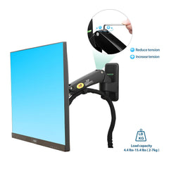 SYGA NB F120 Monitor Wall Mount, Air Pressure Hover, 17-27 Inch Screen Support, Aluminium Alloy Construction