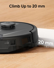 Eufy L60 Hybrid Robot Vacuum Cleaner with Mop, Ultra Strong 5,000 Pa Suction to Remove Hair, Dust, iPath Laser Navigation, for Deep Floor Cleaning, Ideal for Hard Floors, Black, 100 Minutes