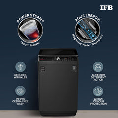 IFB 9 Kg 5 Star with DeepClean® Technology, AI Powered, Fully Automatic Top Load Washing Machine (TL900NB2S, PowerSteam®, Inbuilt Heater, Aqua Energie, Noir Black)