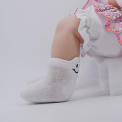 MOMISY Children's Socks, 5 Pairs, Baby and Kids Size (IN, Age, 1 Year, 3 Years, SolidSmiley)
