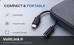 Type C to 3.5mm Audio Jack Connector with DAC Headphone Converter Adapter Compatible with iPhone 15 Pro Max/15Pro/15Plus Series/Galaxy/OnePlus/Google/Nothing & Other Type C Phones, Warranty