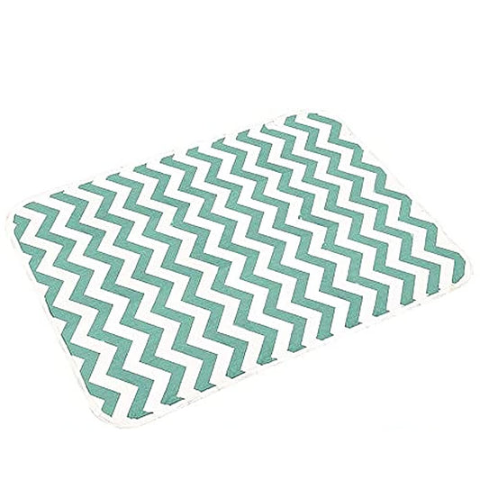 SYGA Baby 1 Piece Large Waterproof Bed Protector Dry Sheet,Washable Reusable Bed Protector_Cyan Waves