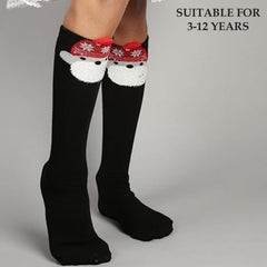 MOMISY 1 Pair of Baby Spring Winter And Autumn Combed Cotton Long Tube Knee-High Socks Suitable Age of 3 to 12 Years (IN, Age, 3 Years, 12 Years, BlackBear)