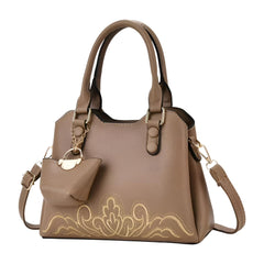 SYGA 2 Piece Women's Western-Style Embroidered Handbags With mini pouch, Shoulder & Messenger Bag for Daily Use