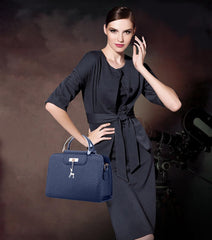 SYGA Women's Handbag Corrugated Fawn Pendant Cute Shoulder Bag Fashionable Style Crossbody Bag(Blue)