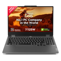 Lenovo LOQ AMD Ryzen 5 7235HS| NVIDIA RTX 3050 6GB (24GB RAM/512GB SSD/144Hz Refresh Rate/15.6" (39.6cm)/Windows 11/Office Home 2024/3 Mon. Game Pass/Grey/2.4Kg), 83JC00K1IN AI Gaming Laptop