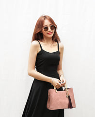 SYGA Women's Retro Single Shoulder Crossbody Bag Middle-Aged Mother Bag (Pink)