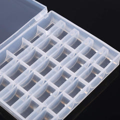 Syga Plastic White Transparent 25 Grid Storage Box with Bobbins