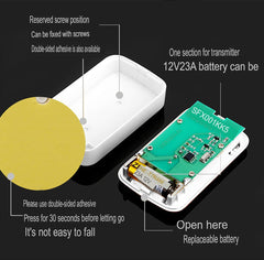 SYGA Doorbell Wireless Household Battery Type DC Full Battery Unplugged Wireless Doorbell One Drag One Waterproof(ONEBELL-ONE-RING-WHITE)