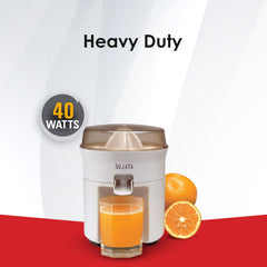 Sujata Citromatic Juicer|40 Watts|110 RPM|Direct Flow for Unlimited Capacity|Citrus Juicer| (White)
