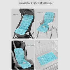 SYGA Baby Stroller Latex Mattress Children's Summer Mats Soft Texture Baby Stroller Seat Cushion for Baby Stroller, Car Seat - Polar Bear Blue
