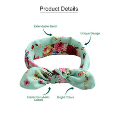 MOMISY Girl's Headbands Turban Knotted Synthetic Hairband for Girls-4 Piece